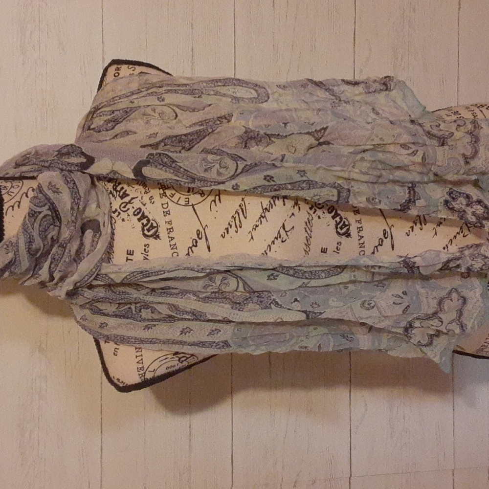 Paisley Sheer Long Scarf